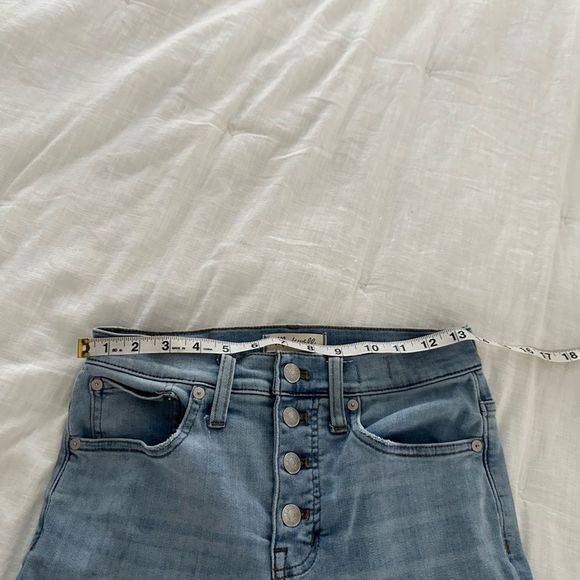 Madewell Women’s 25 Cali Demi Boot Jeans Bronson Wash Button Front - Picture 7 of 9